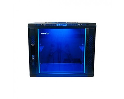 PHASAK Rack mural 19" Phasak Pro  6U  600x450 Montado (Incluyen 2 vent, bolsa tornilleria)